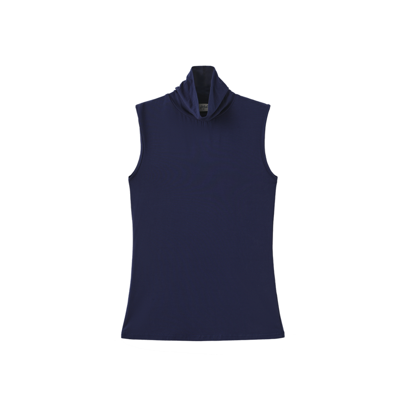 Sleevless Model Turtleneck