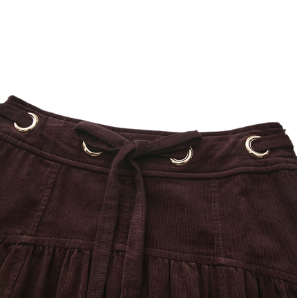 Corduroy Rounded Yolk Skirt