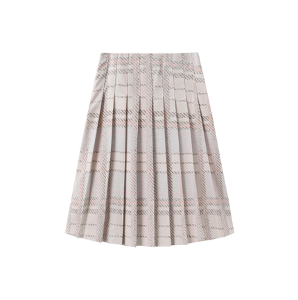Plaid Printed Pleated Skirt