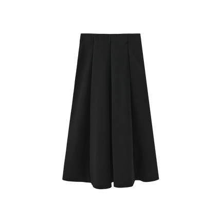Sweatshirt Paneled Midi Skirt