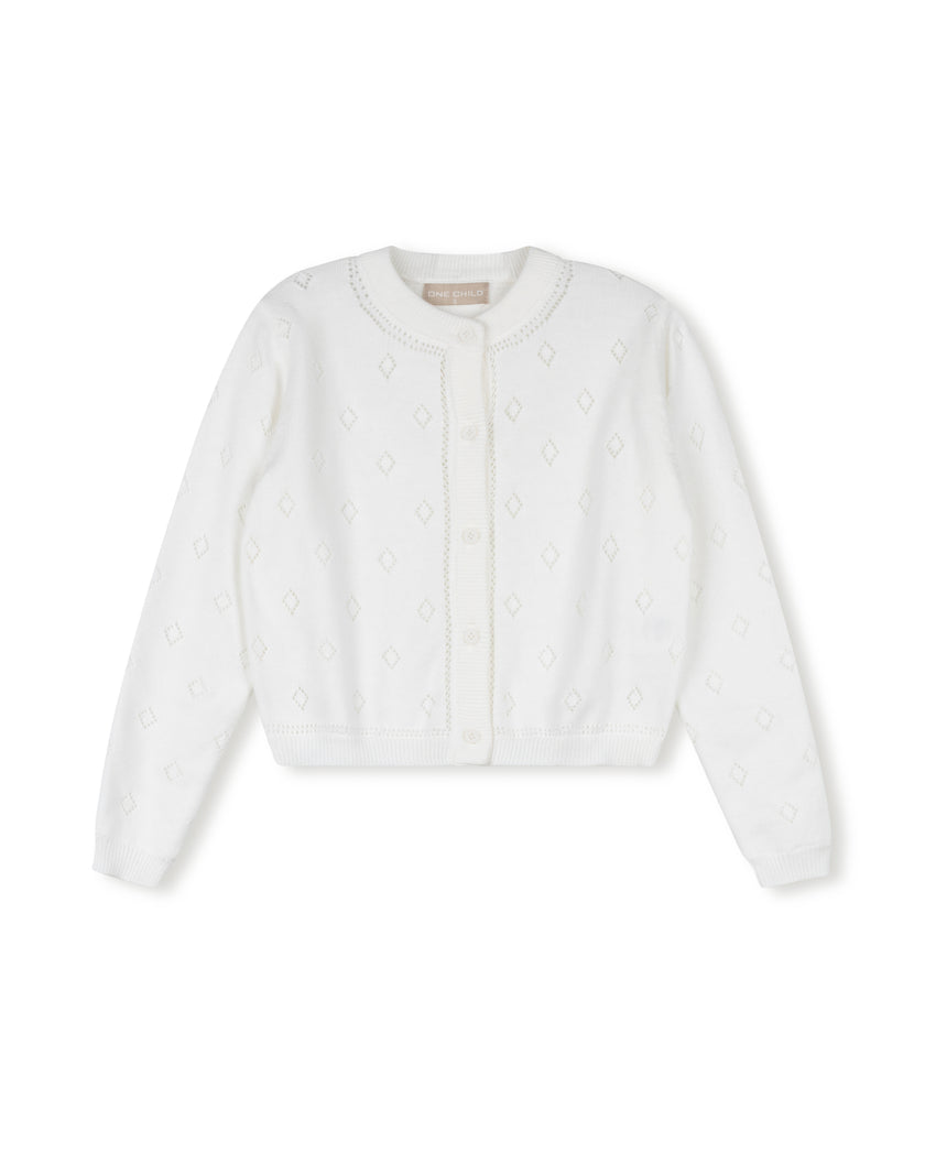 Tip Pointelle Cardigan