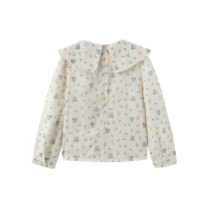 Chie Chiffon Embroidered Floral Blouse