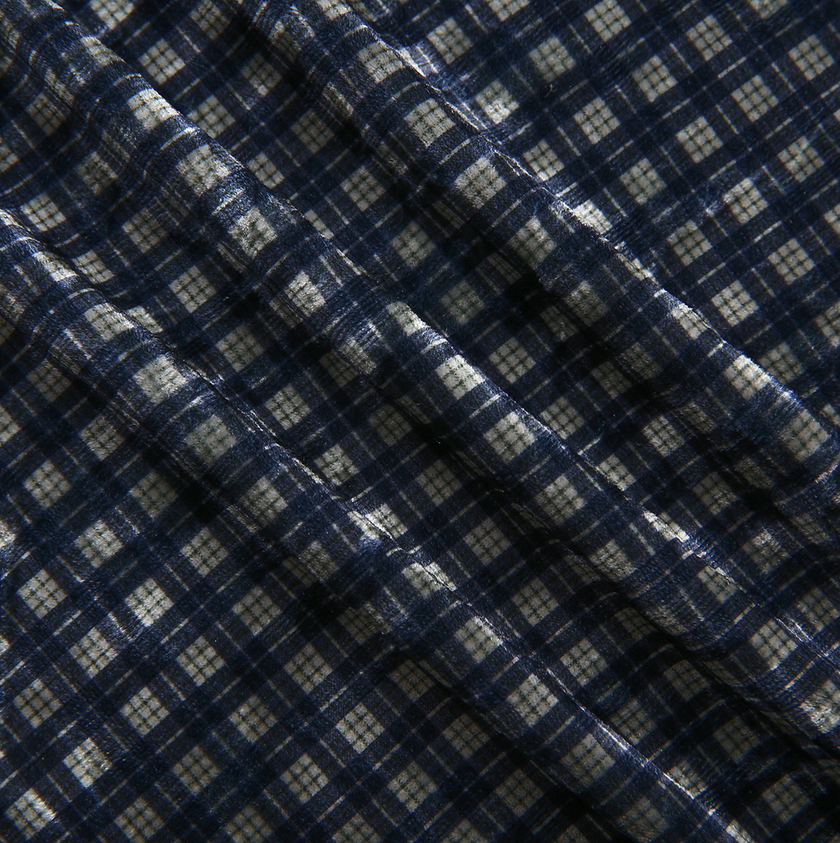 Velor Plaid Turtleneck