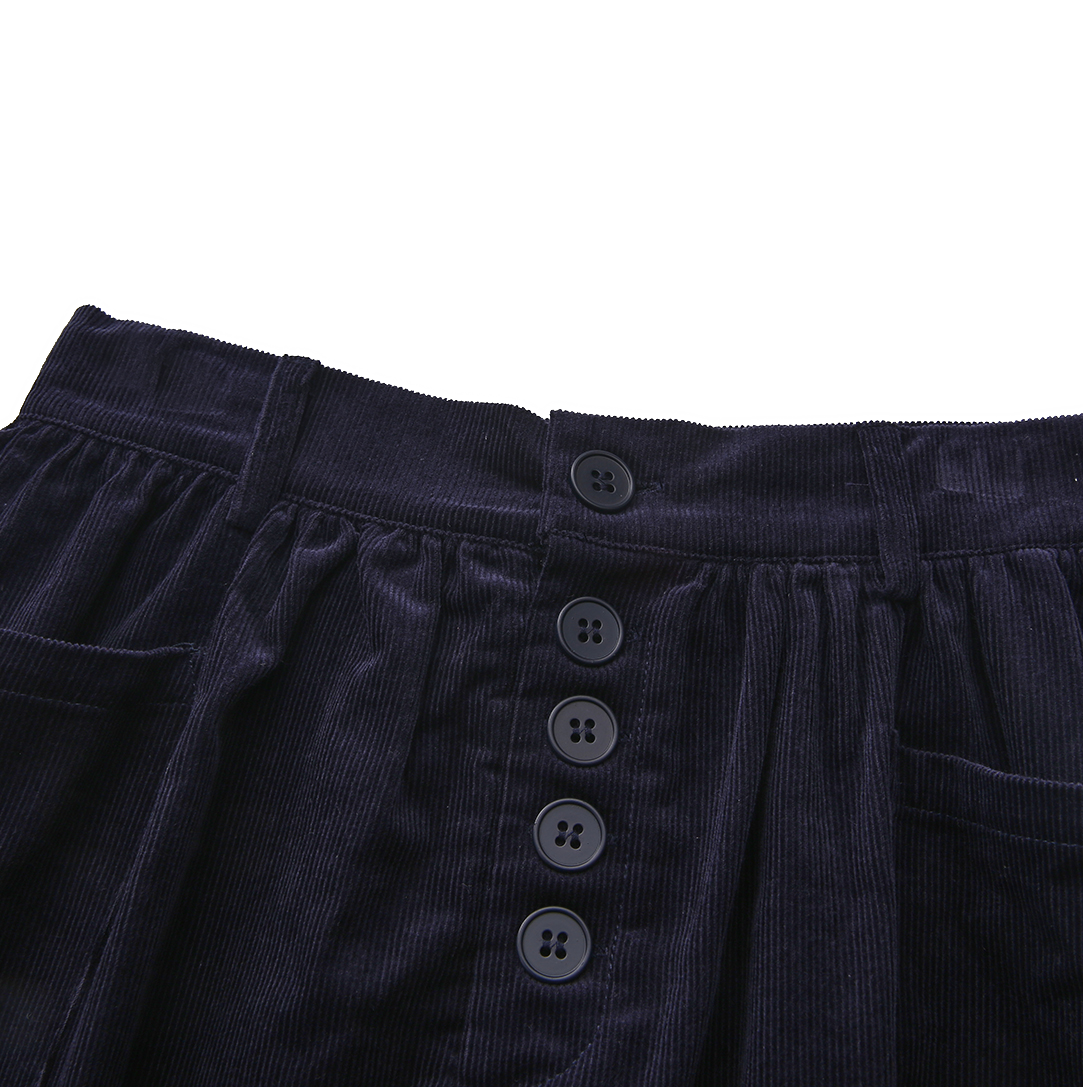 Corduroy Pocket Midi Skirt