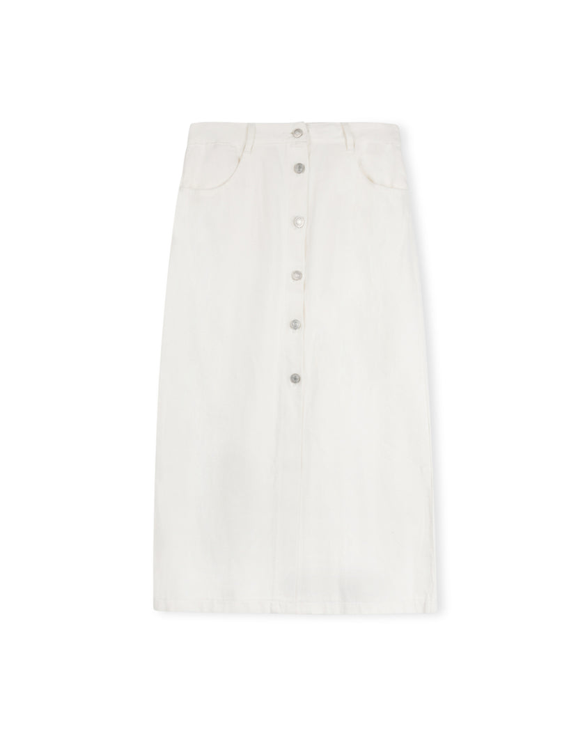Denim Button Down Skirt