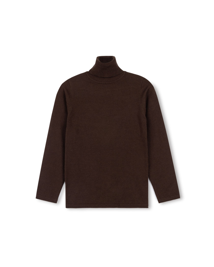 Fitted Flat Knit Turtleneck