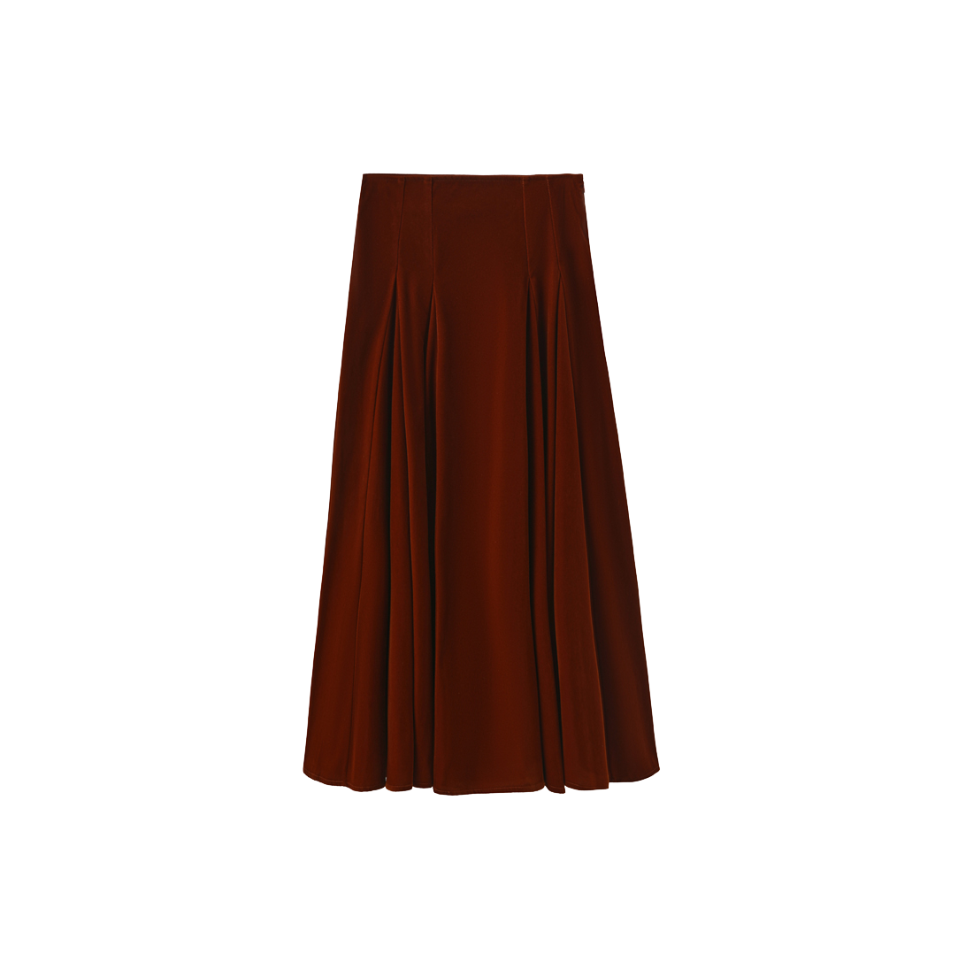 Velvet Open Paneled Skirt