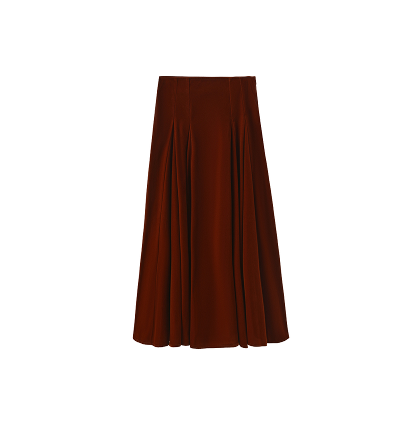 Velvet Open Paneled Skirt