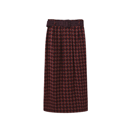 Glazer Belted Printed Skirt