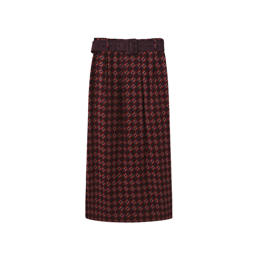 Glazer Belted Printed Skirt