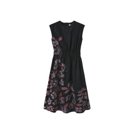 Painted Floral Waisted Dress