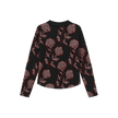 Collared Printed Knit Cardigan