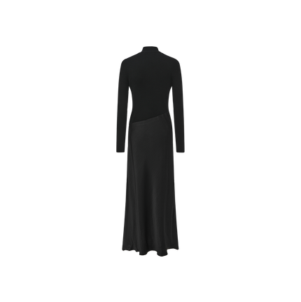Asymmetrical Waist Combo Dress