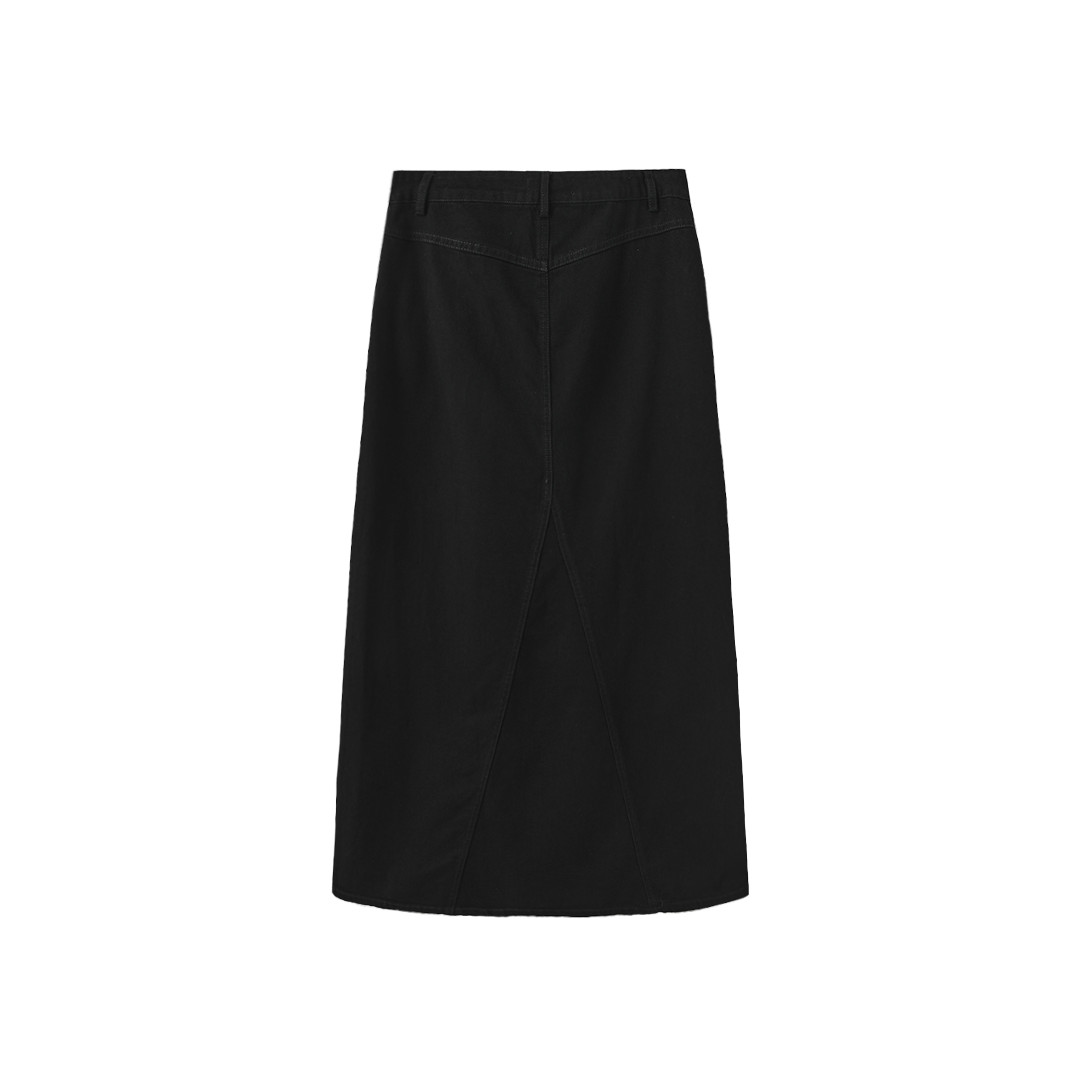 V-Seam Denim Skirt