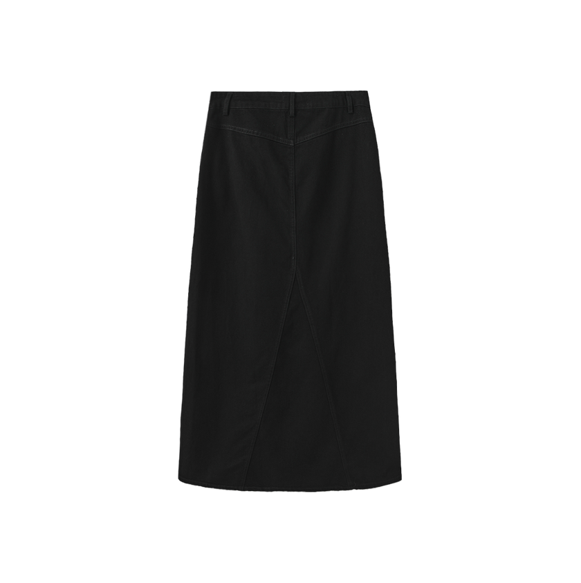V-Seam Denim Skirt