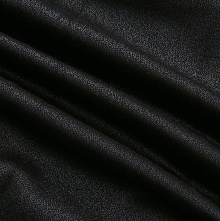 Pebbled Leather Pleated Skirt