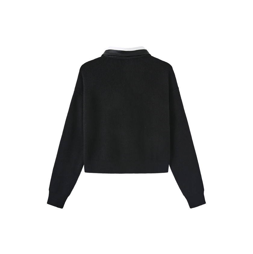 Attached Collared Sweater