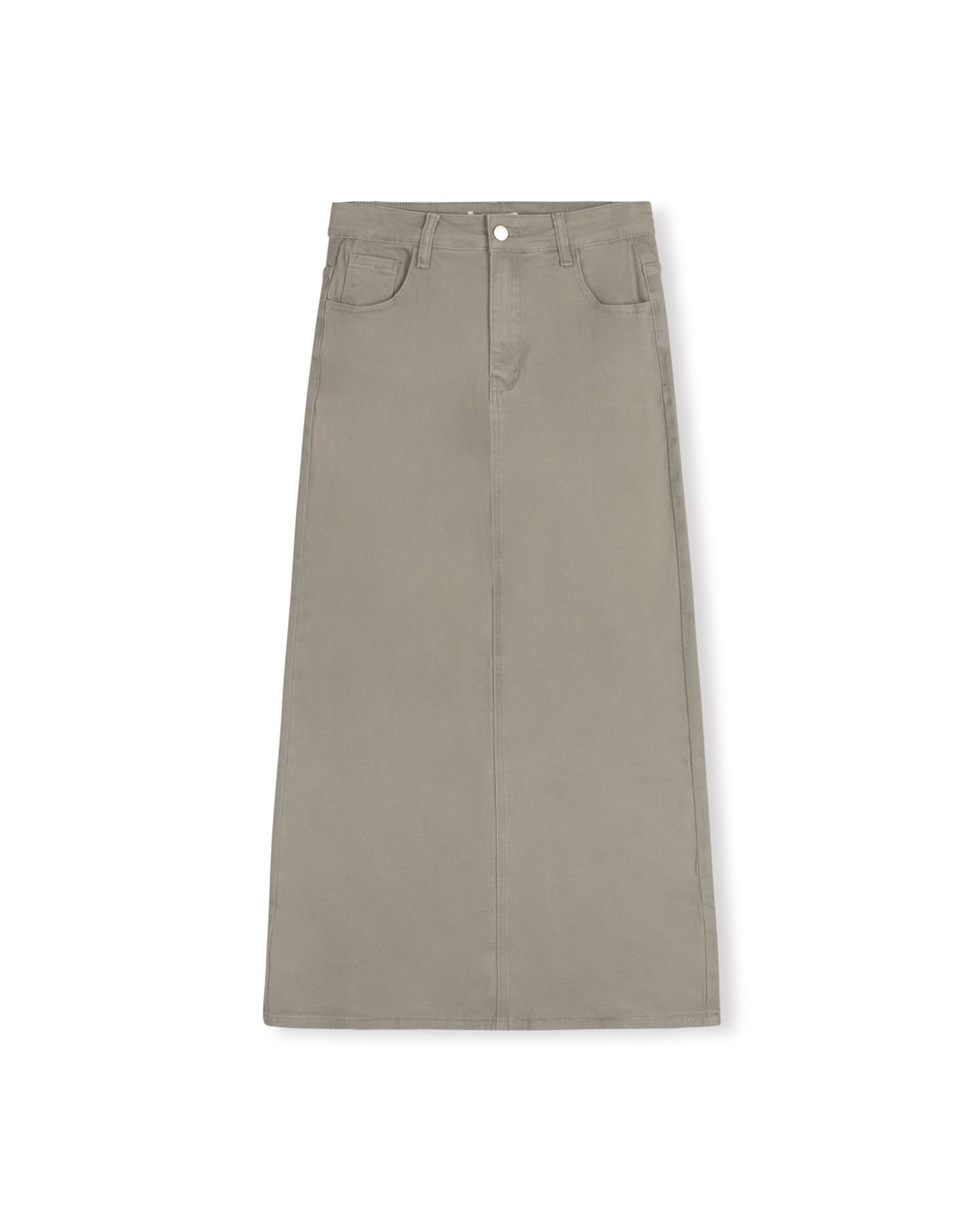 Denim Maxi Straight Skirt
