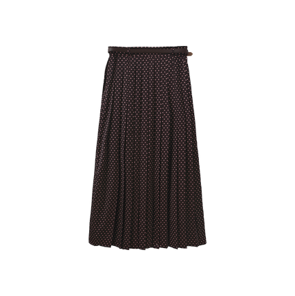 Harley Silk Print Pleat Skirt