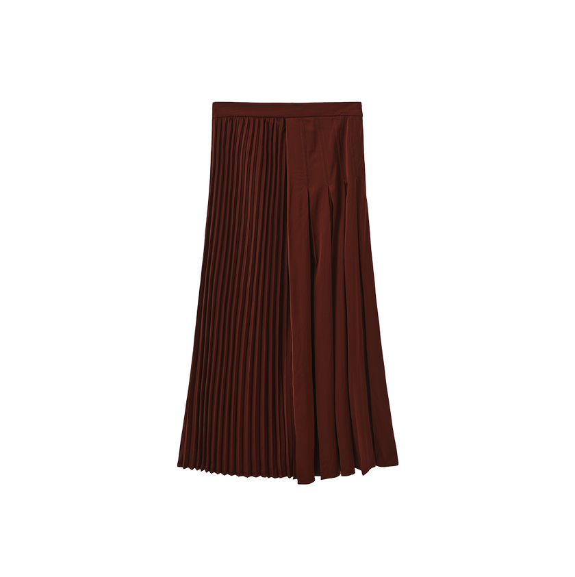 Double Pleated Band Skirt