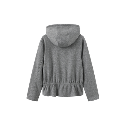 Elastic Zip Up Hoodie