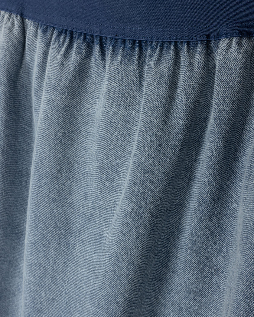 Denim Elastic Straight Skirt
