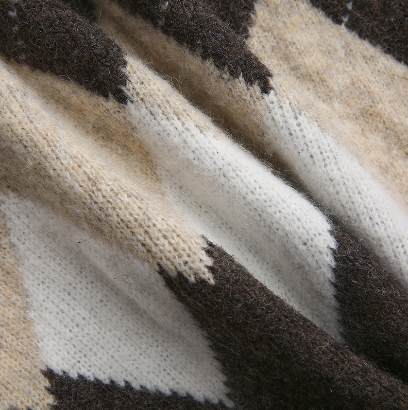 Knit Argyle Vest