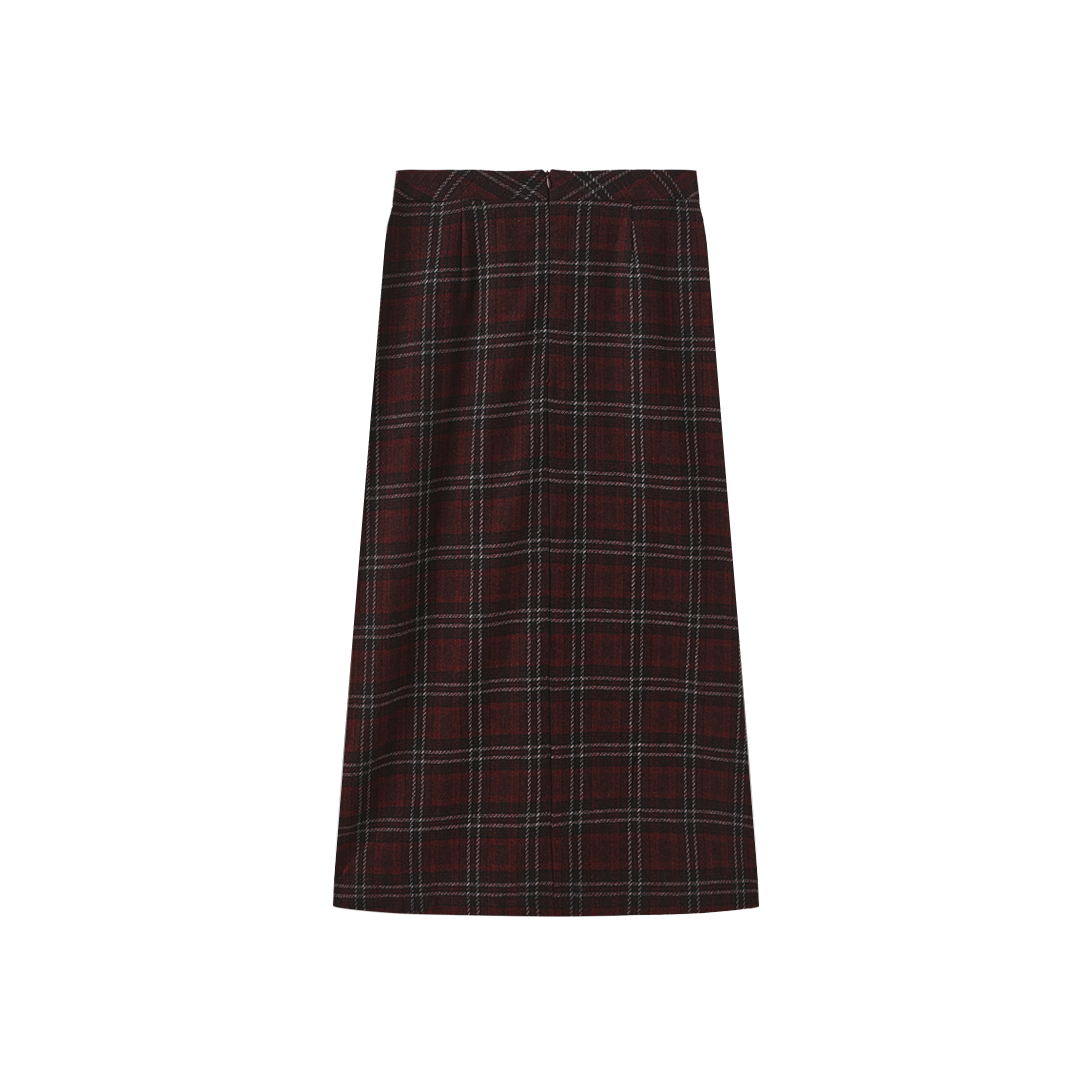 Kim Checkered Wool Skirt