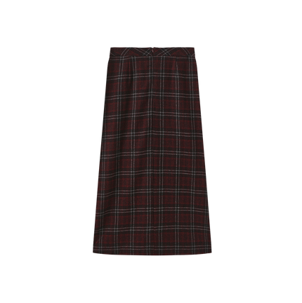 Kim Checkered Wool Skirt