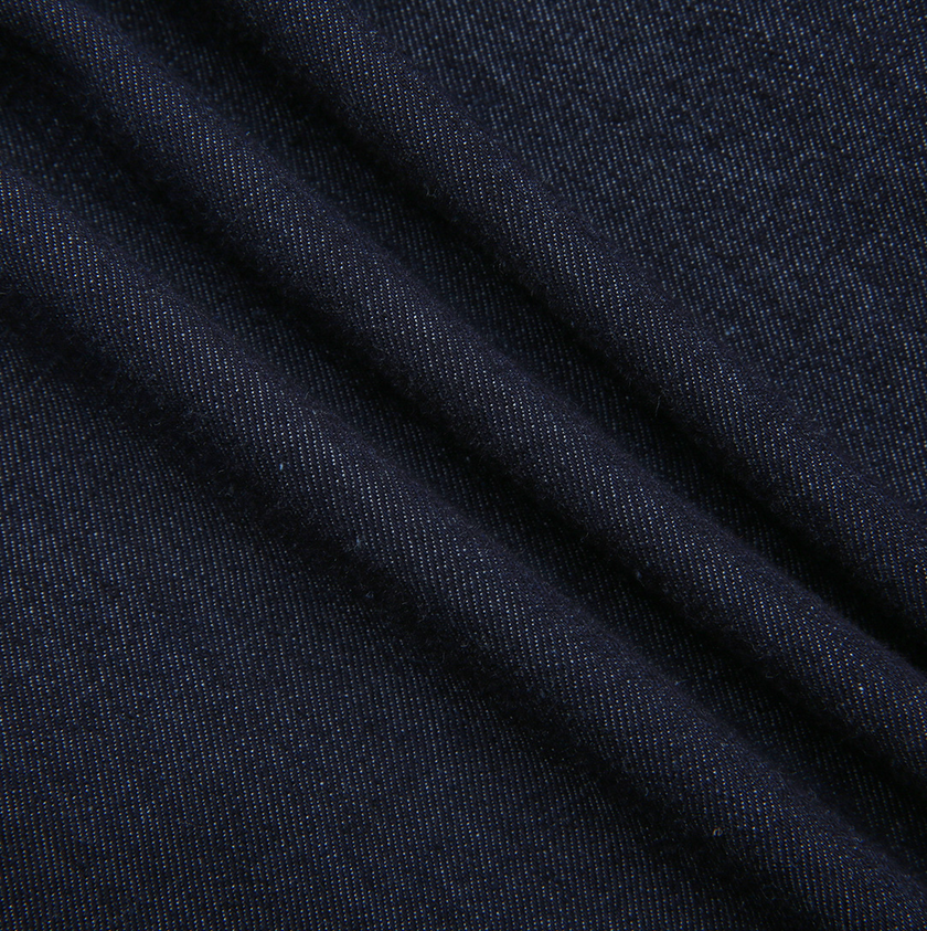 Wide Pleat Fly Denim Skirt