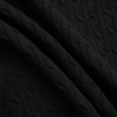 Cable Knit Contrast Fabric Cardigan
