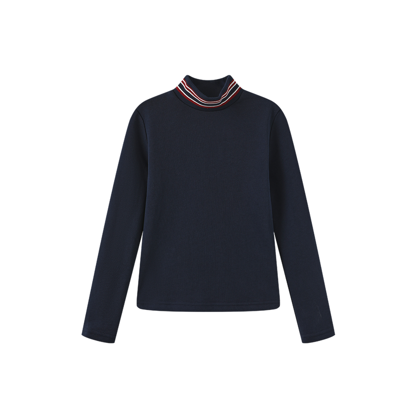 Sweatshirt Fitted Detail Mock Neck