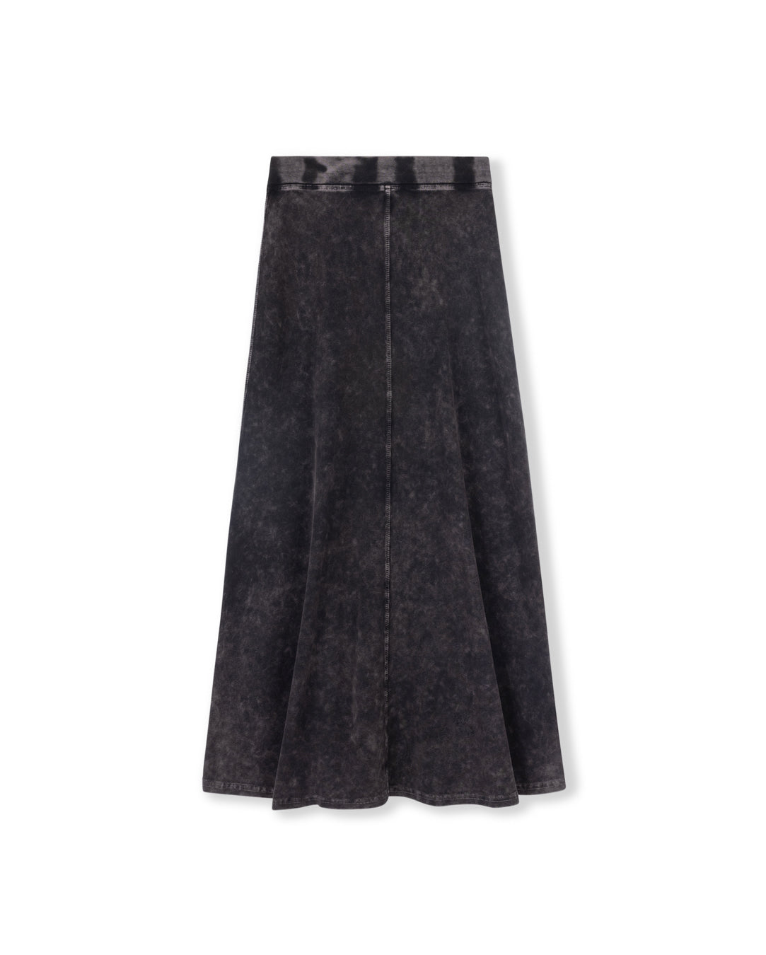 Mineral Wash A-line Maxi Skirt