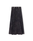 Mineral Wash A-line Maxi Skirt