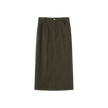 Canvas Straight Maxi Skirt