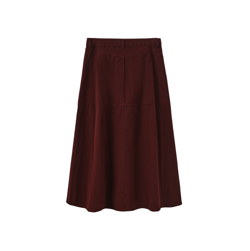 Denim Seam Detailed Pocket Skirt