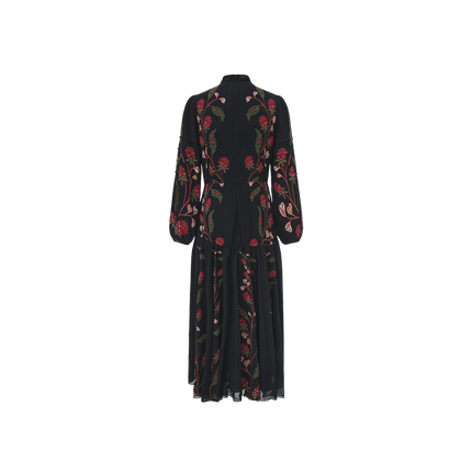 Berry Garden Black Dress