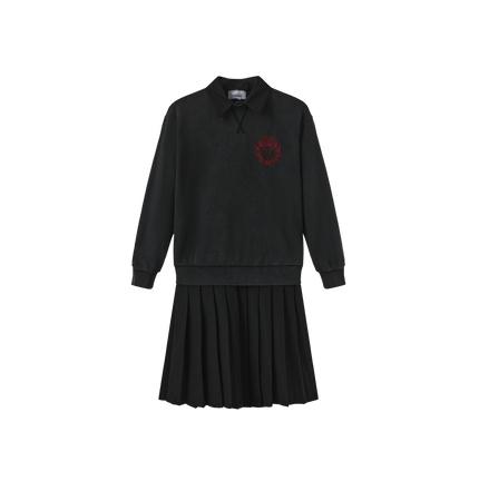 Sweatshirt Pleated Dress