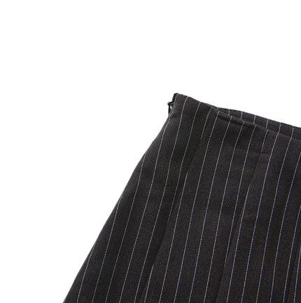 Wool Box Pleat Midi Skirt
