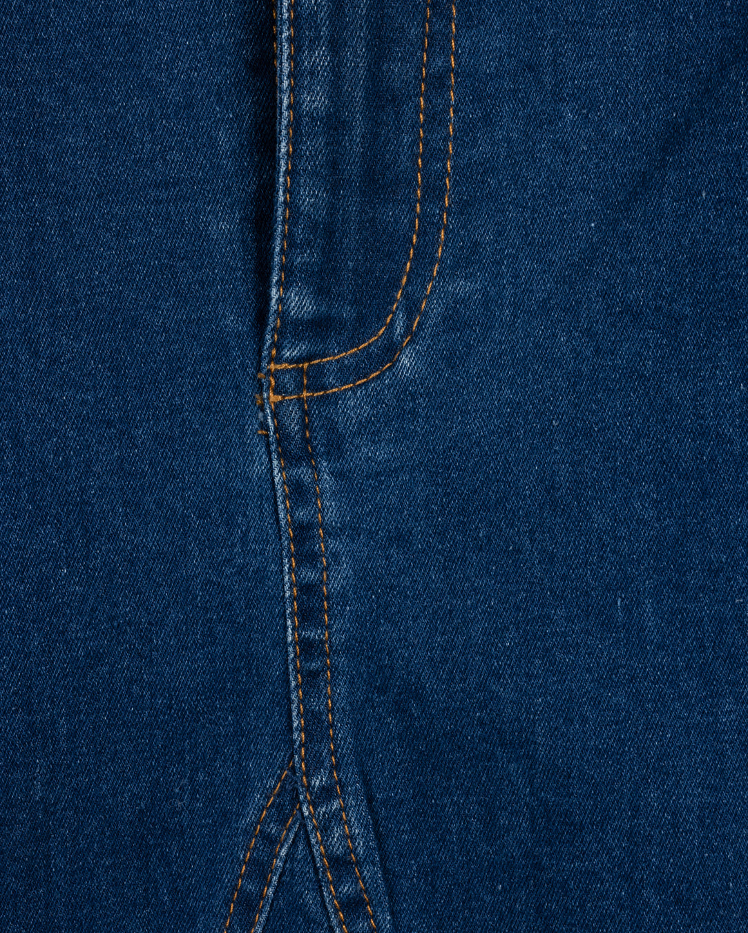 Pocket V Seam Denim Skirt