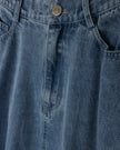 Denim Panel Flair Skirt