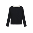 Zalli Ruffle Collar Ribbed Sweater