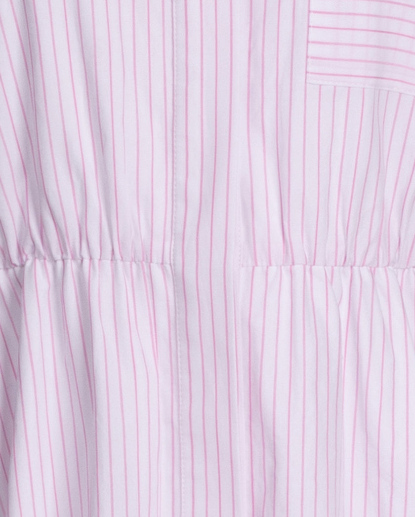 Poplin Striped Maxi Dress