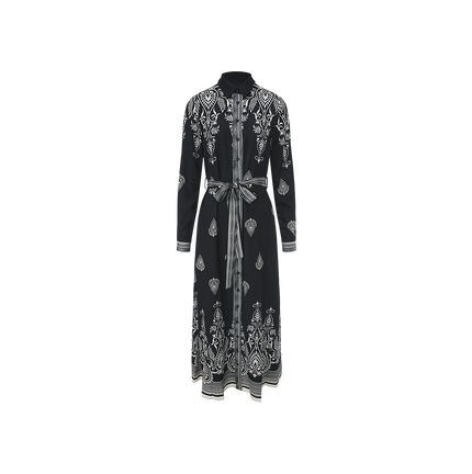 Belted Printed Dress