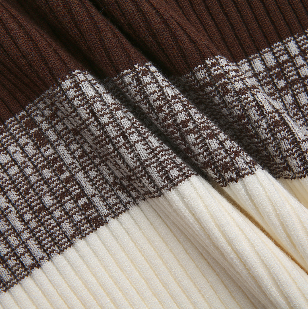 Ribbed Knit V-neck Vest