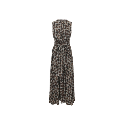 Sleeveless Belted Dress