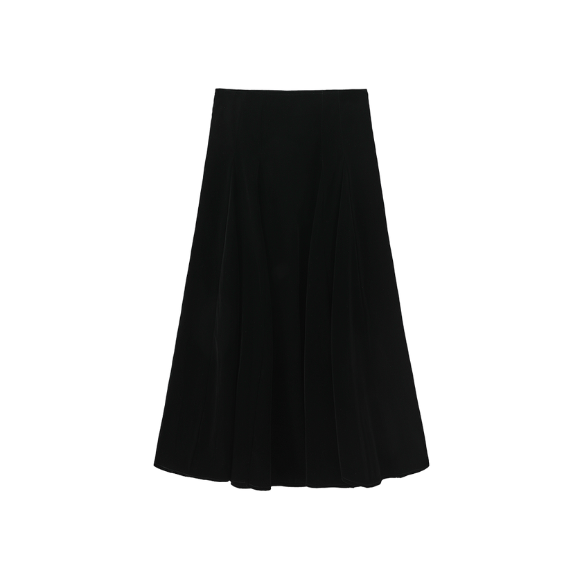 Velvet Open Paneled Skirt
