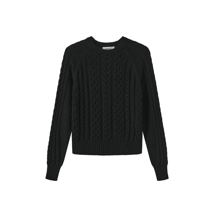 Cable Knit Ribbed Sweater