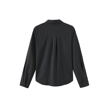 Poppy Thin Wool Solid Blouse