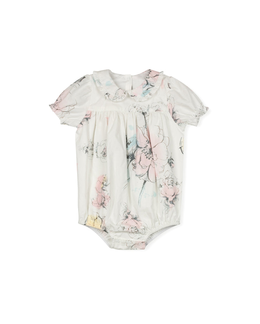 Cindy Floral Printed Pastel Romper